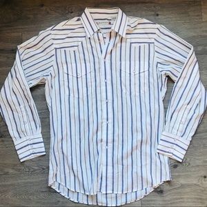 Roper striped western shirt - size M